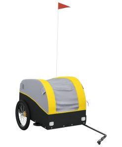 Rimorchio Da Bici Nero E Giallo 45 Kg In Ferro