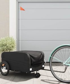 Rimorchio Da Bici Nero 45 Kg In Ferro