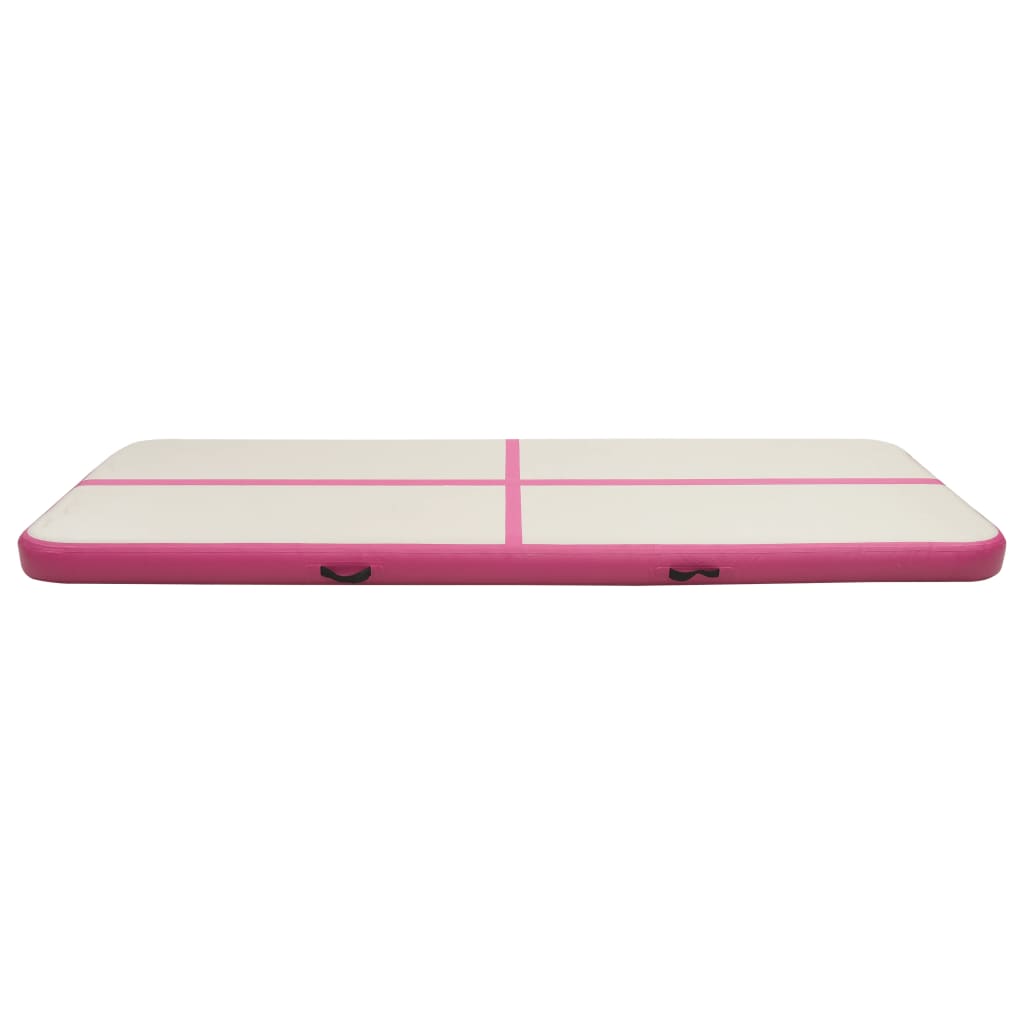 Tappetino Ginnastica Gonfiabile Con Pompa 400x100x20cm Pvc Rosa - Image 3