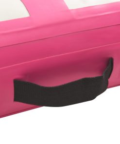 Tappetino Ginnastica Gonfiabile Con Pompa 400x100x20cm Pvc Rosa