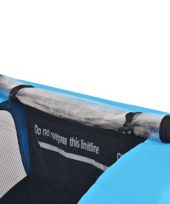 Rimorchio Per Bici Grigio E Blu 30 kg