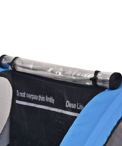 Rimorchio Per Bici Grigio E Nero 30 kg