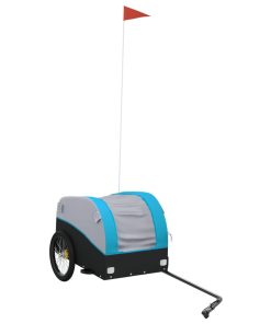 Rimorchio Da Bici Nero E Blu 30 Kg In Ferro