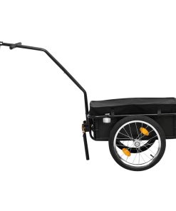 Rimorchio Bici/carrello Manuale 155x60x83 Cm In Acciaio Nero