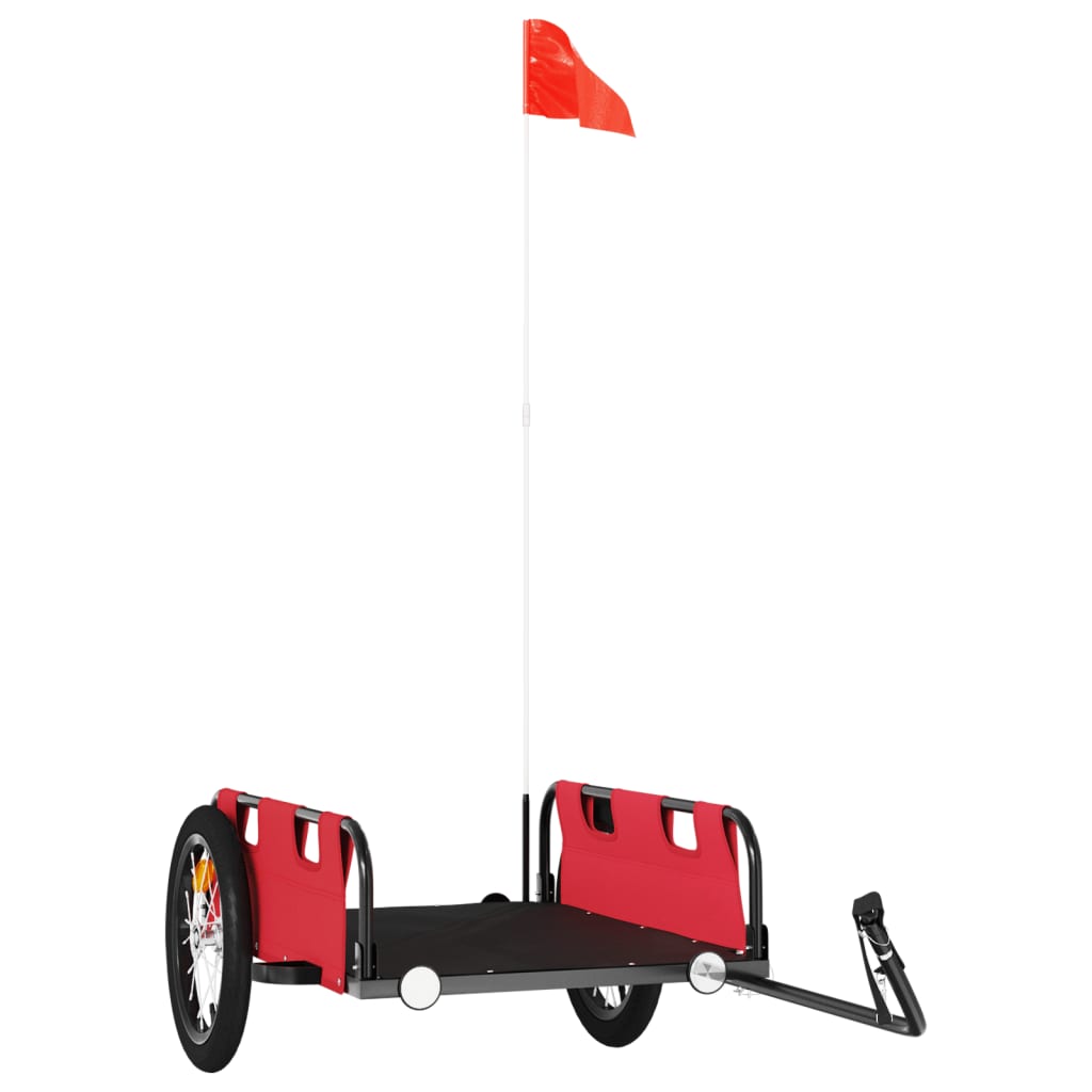 Rimorchio Da Bici Rosso Oxford E Ferro - Image 2