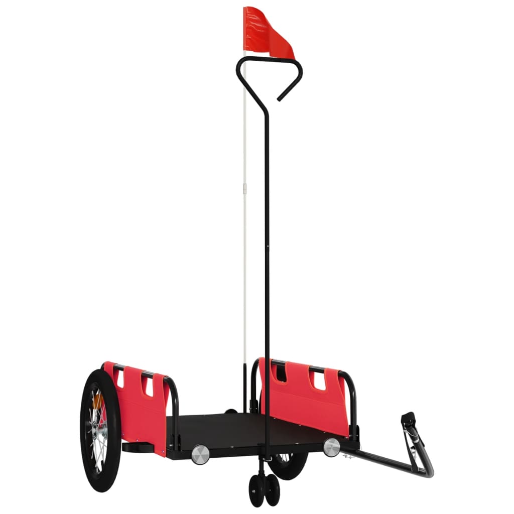 Rimorchio Da Bici Rosso Oxford E Ferro - Image 2