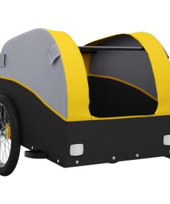 Rimorchio Da Bici Nero E Giallo 45 Kg In Ferro