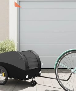Rimorchio Da Bici Nero 30 Kg In Ferro