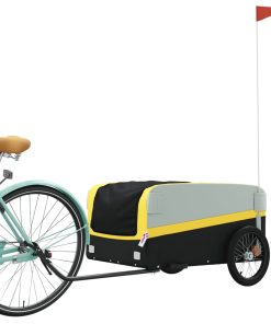 Rimorchio Da Bici Nero E Giallo 45 Kg In Ferro