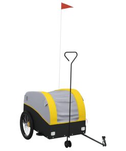 Rimorchio Da Bici Nero E Giallo 45 Kg In Ferro