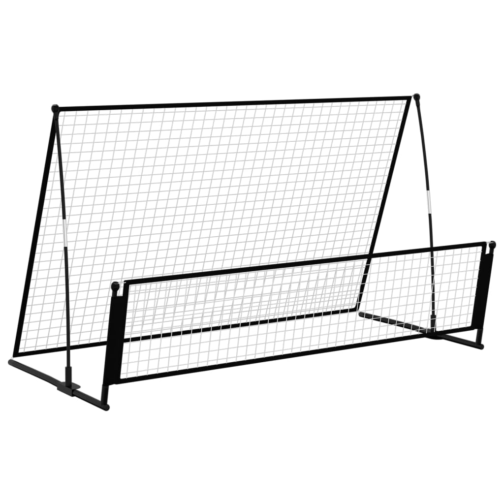 Porta Da Calcio A Rimbalzo 2 In 1 202x104x120 Cm In Acciaio