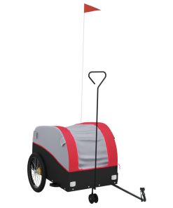 Rimorchio Da Bici Nero E Rosso 45 Kg In Ferro