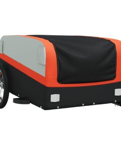 Rimorchio Da Bici Nero E Arancione 45 Kg In Ferro