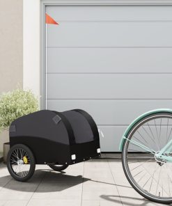 Rimorchio Da Bici Nero 30 Kg In Ferro