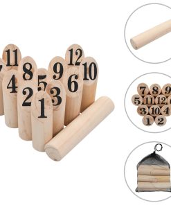Set Di Giochi In Legno Kubb Numerici