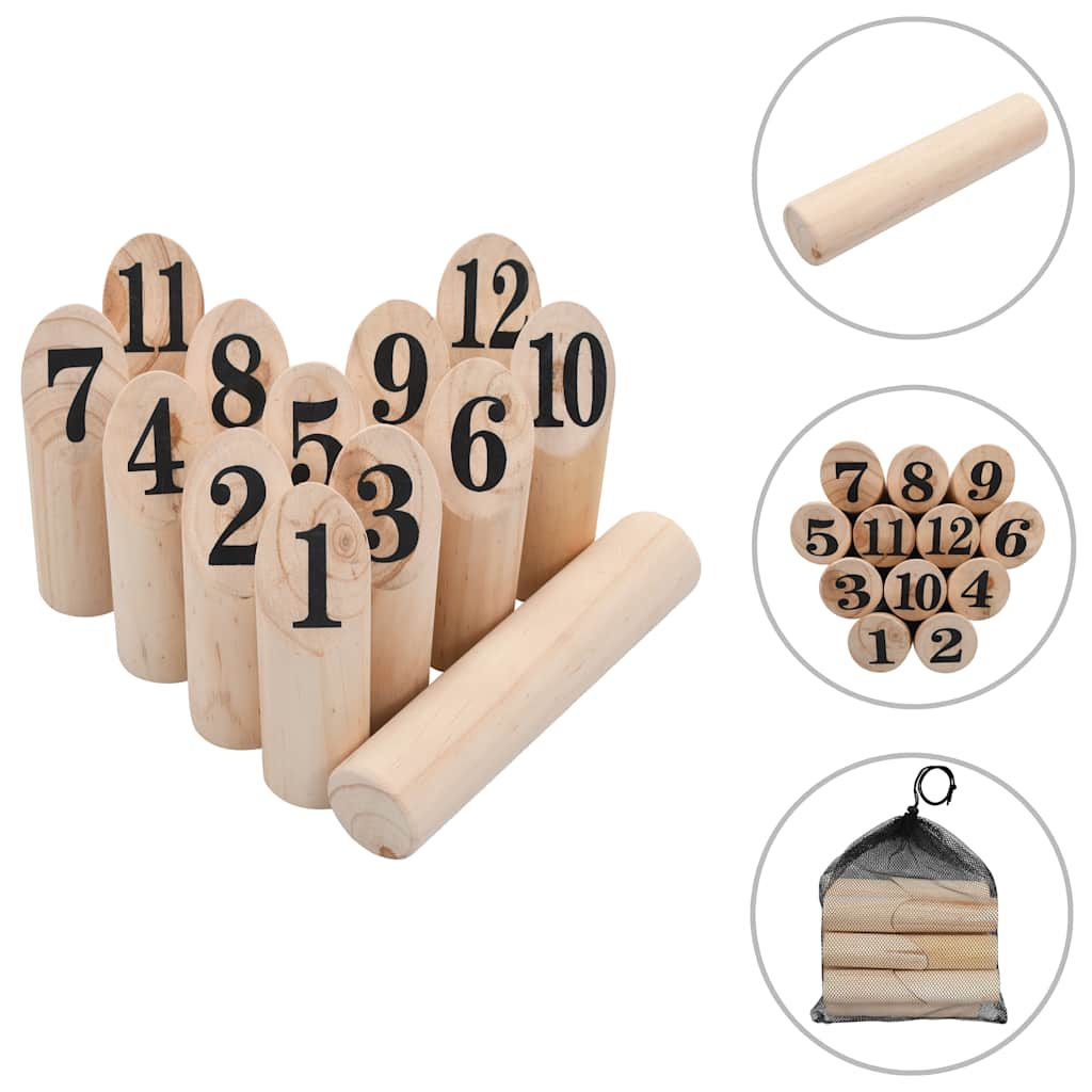 Set Di Giochi In Legno Kubb Numerici