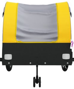 Rimorchio Da Bici Nero E Giallo 45 Kg In Ferro