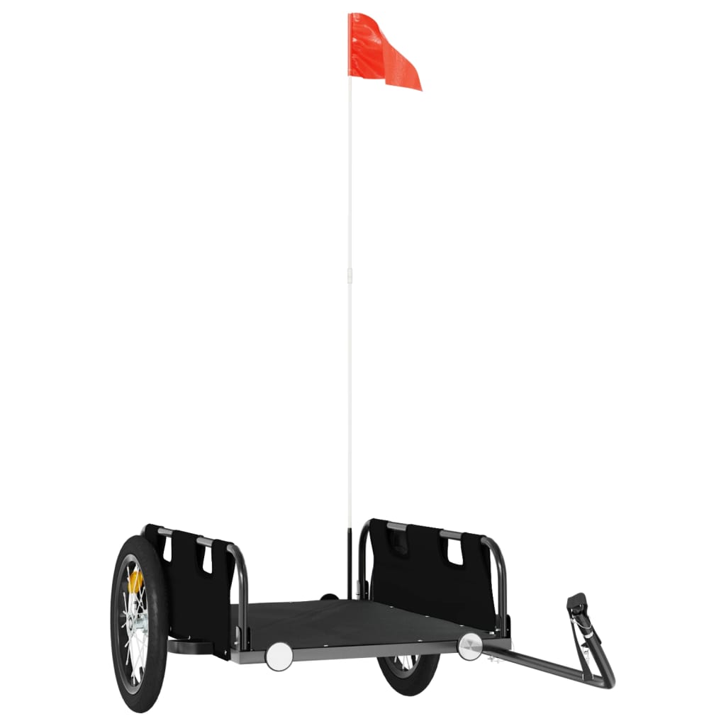 Rimorchio Da Bici Nero Oxford E Ferro