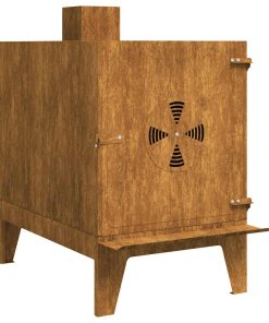 Stufa Da Campeggio 35x50x60 Cm In Acciaio Corten