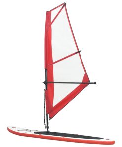 Set Tavola Gonfiabile Da Sup Con Vela Rosso E Bianco