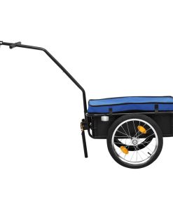 Rimorchio Bici/carrello Manuale 155x60x83 Cm In Acciaio Blu