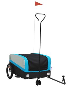 Rimorchio Da Bici Nero E Blu 45 Kg In Ferro