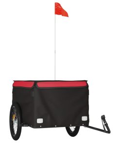 Rimorchio Da Bici Nero E Rosso 45 Kg In Ferro