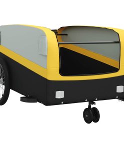 Rimorchio Da Bici Nero E Giallo 45 Kg In Ferro