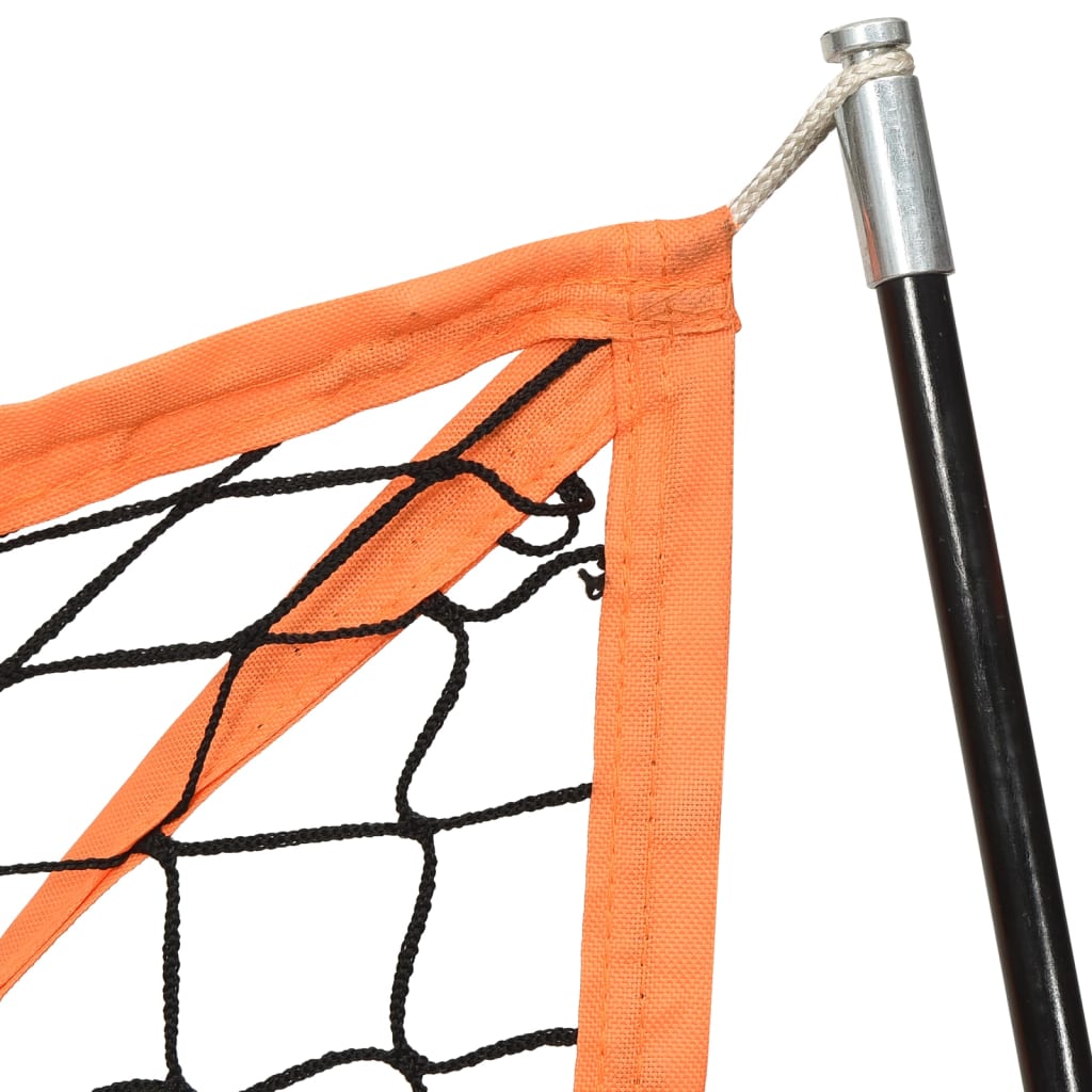 Rete Baseball Arancione E Nera 183x182x183cm Acciaio Poliestere