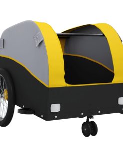 Rimorchio Da Bici Nero E Giallo 30 Kg In Ferro