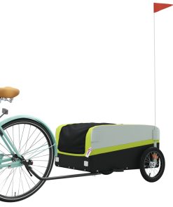 Rimorchio Da Bici Nero E Verde 45 Kg In Ferro