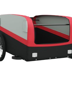 Rimorchio Da Bici Nero E Rosso 45 Kg In Ferro