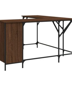Scrivania Rovere Marrone 141x141x75 Cm In Legno Multistrato
