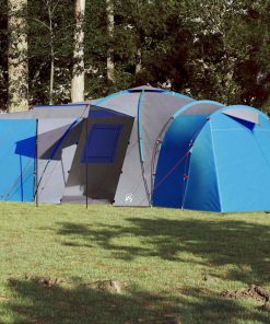 Tenda Da Campeggio A Cupola Per 12 Persone Blu Impermeabile