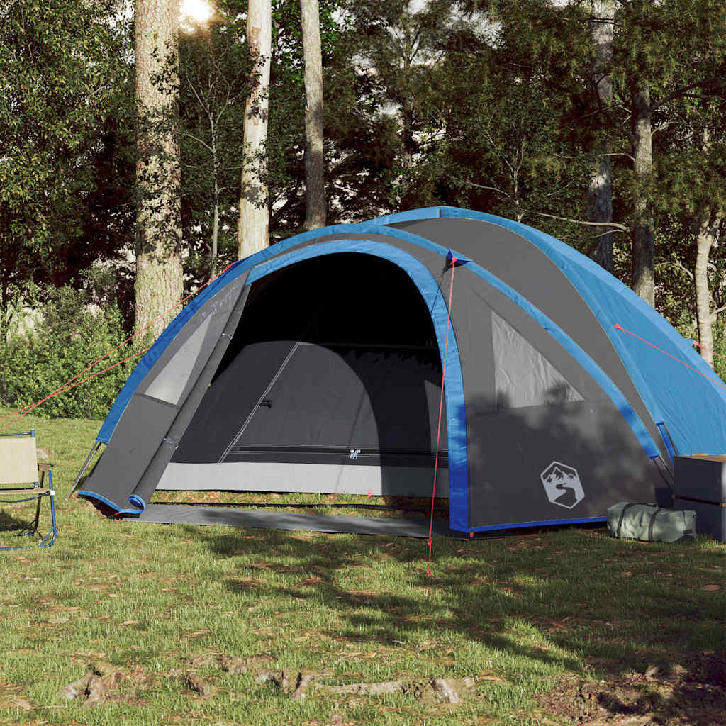 Tenda Da Campeggio A Cupola Per 4 Persone Blu Impermeabile