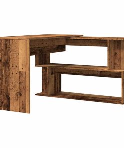 Scrivania Ad Angolo Legno Vecchio 200,5x50x76 Cm Truciolato