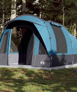 Tenda Da Campeggio A Tunnel Per 3 Persone Blu Impermeabile