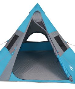 Tenda Da Campeggio Tipi Per 7 Persone Blu Impermeabile