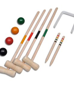 Set Gioco Croquet Di Legno Per 4 Giocatori