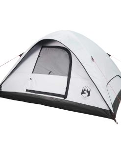 Tenda Familiare A Cupola 6 Persone Bianca Tessuto Impermeabile