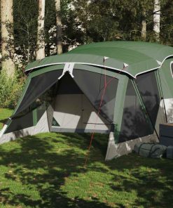 Tenda Da Campeggio Con Portico Per 4 Persone Verde Impermeabile