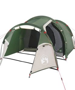 Tenda Da Campeggio A Tunnel Per 3 Persone Verde Impermeabile