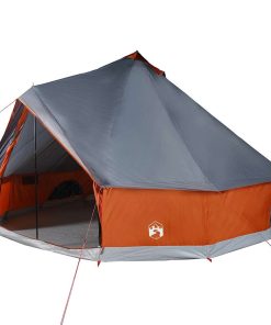 Tenda Familiare Tipi 12 Persone Grigia E Arancione Impermeabile