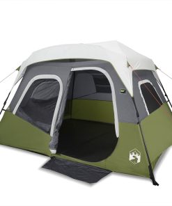 Tenda Famiglia Con Led 6 Persone Verde Chiaro Rilascio Rapido