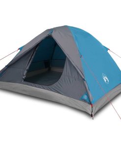 Tenda Da Campeggio A Cupola Per 3 Persone Blu Impermeabile