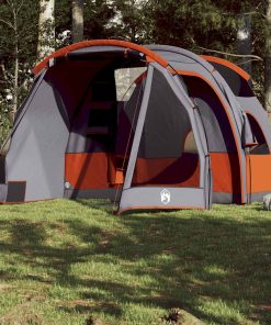 Tenda Da Campeggio A Tunnel Per 4 Persone Grigia Impermeabile