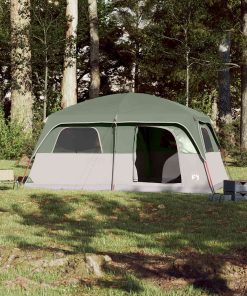 Tenda Familiare Cabina Per 8 Persone Verde Impermeabile