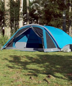 Tenda Familiare Cabina Per 6 Persone Blu Impermeabile