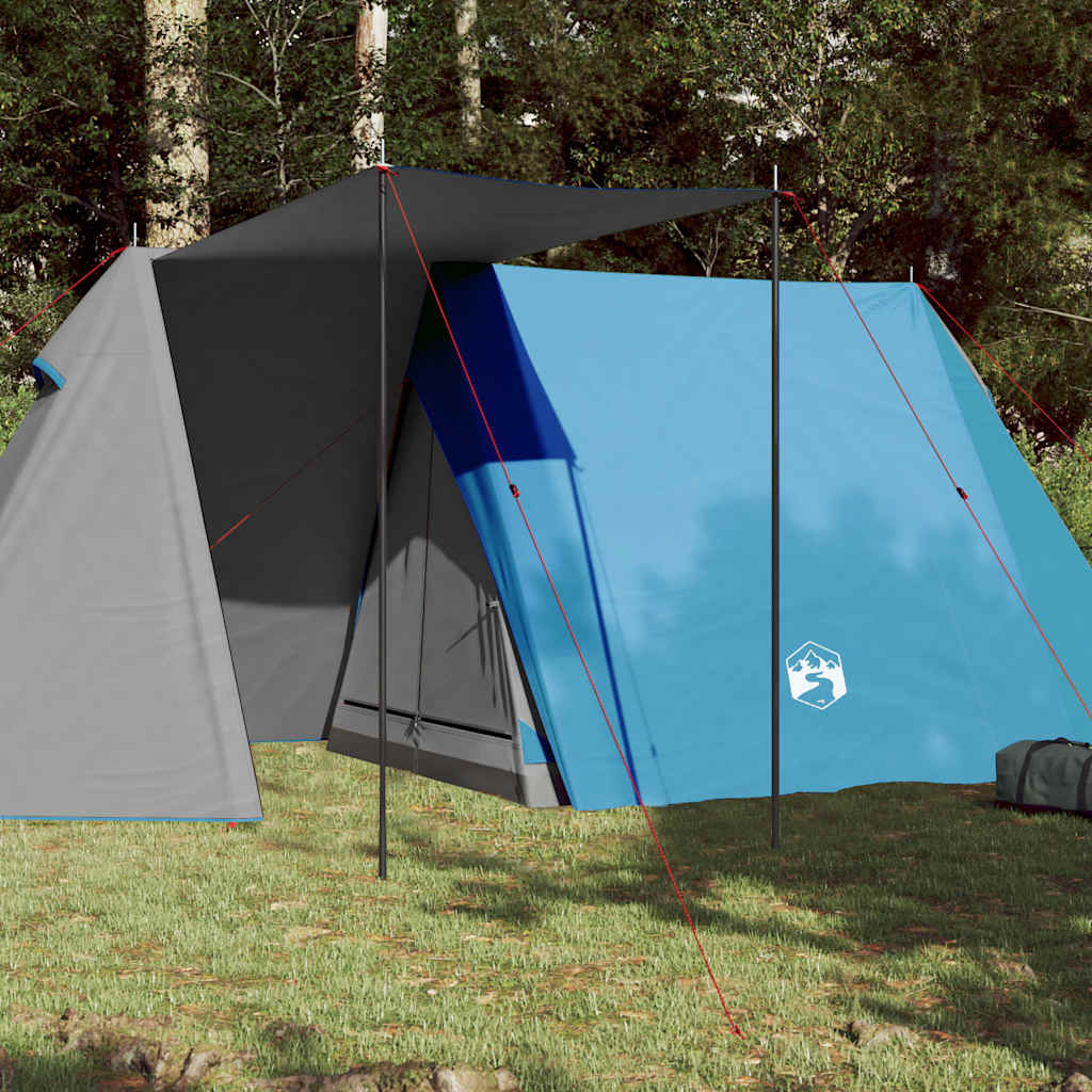 Tenda Da Campeggio Per 3 Persone Blu Impermeabile - Image 4