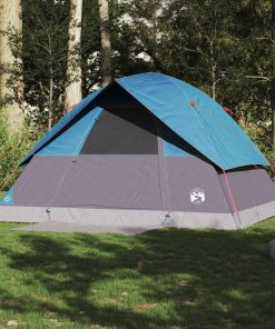 Tenda Da Campeggio A Cupola Per 4 Persone Blu Impermeabile